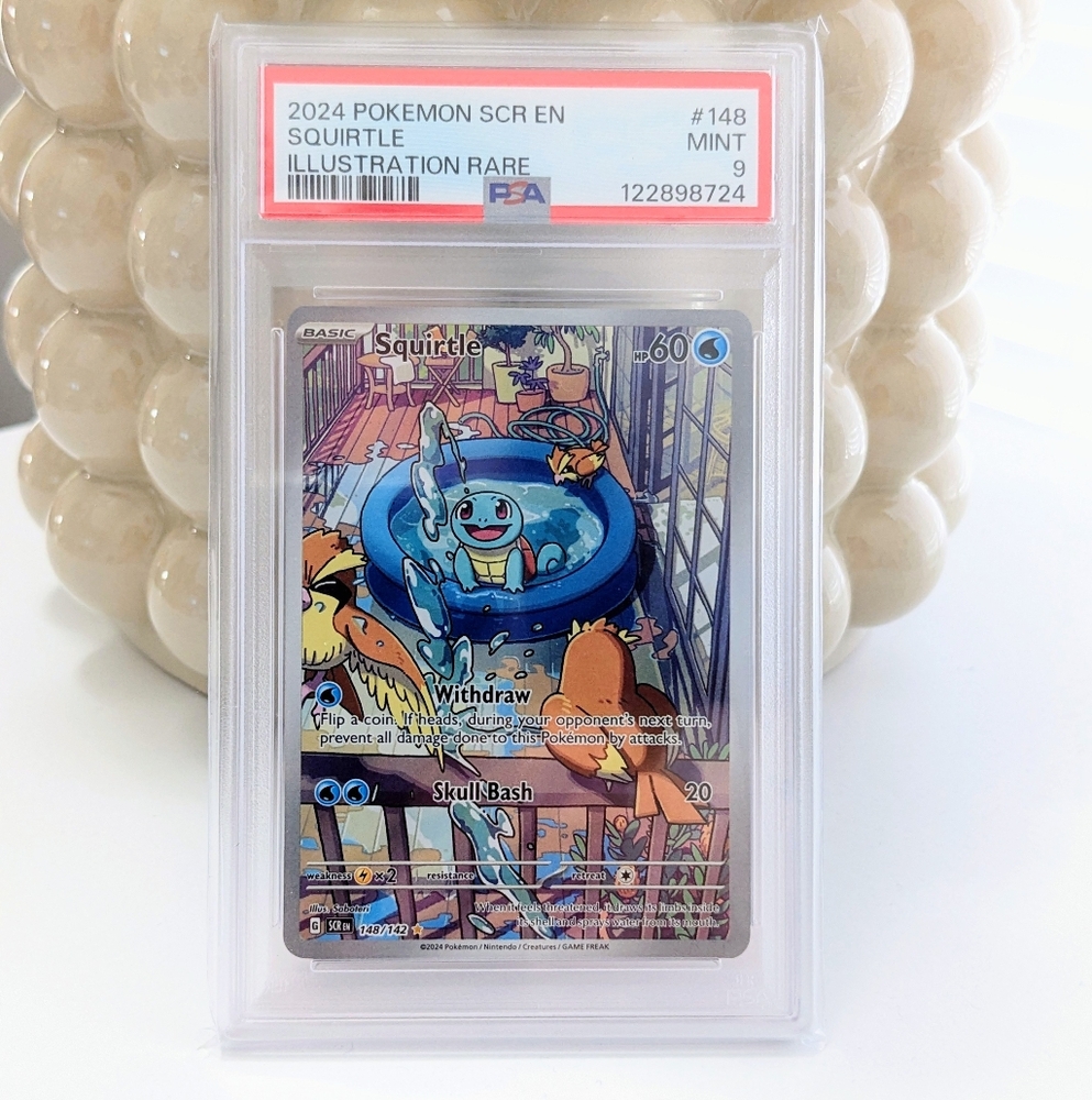 Squirtle💧 Stellar Crown 👑 Graded Card PSA 9 Mint - Pokemon Cards Slab